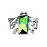 brooch with green crystal