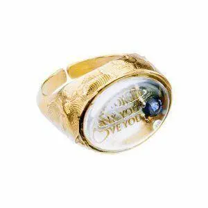 handmade spiritual ring with quartz