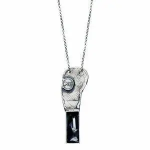 unique necklace with silver form