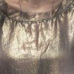 silver necklace with crystal