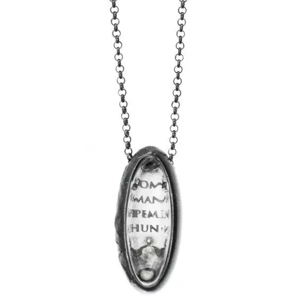 spiritual hadnmade silver necklace