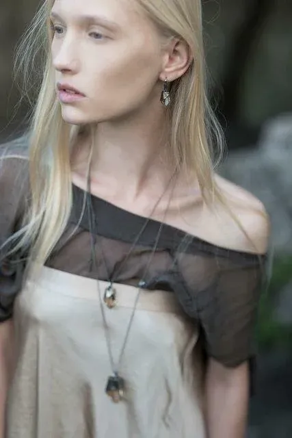 handmade necklace with crystal