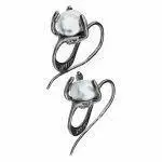 silver earrings with pearl