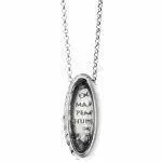 spiritual hadnmade silver necklace with mantra
