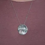 round shape pendant with crystal