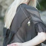 handmade necklace with crystal