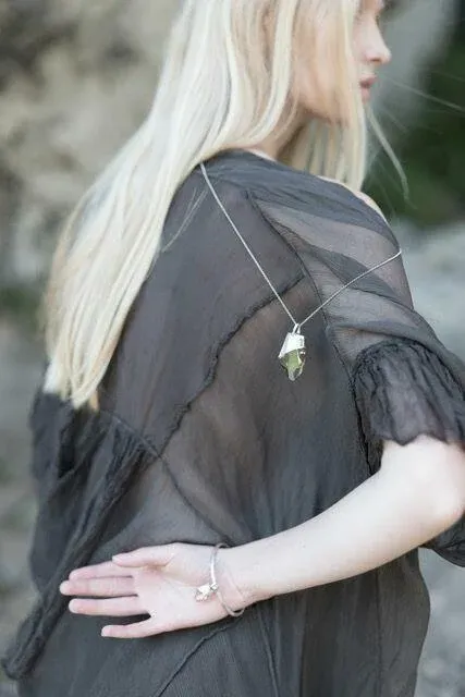 handmade necklace with crystal