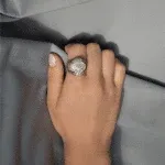 artistic handmade ring with pearl