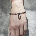 silver bracelet with crystal