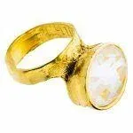 Handmade silver ring with crystal