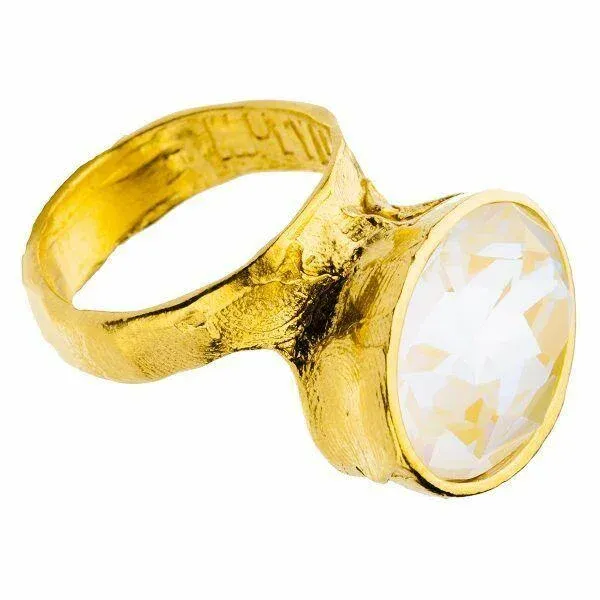 Handmade silver ring with crystal Handmade silver ring with crystal