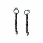 artistic earings with crystal