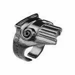 Handmade silver male signet ring