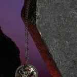 rodowany naszyjnik magma motyle