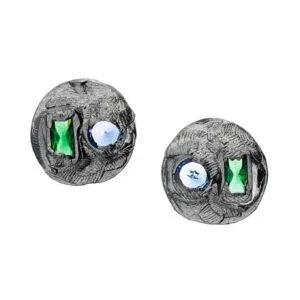 srebrne kolczyki z kolekcji bizuterii magma