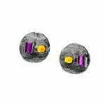 srebrne kolczyki z kolekcji magma