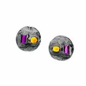 srebrne kolczyki z kolekcji magma