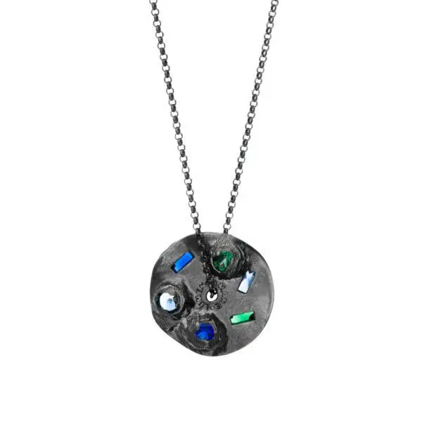 silver necklace from the magma collection