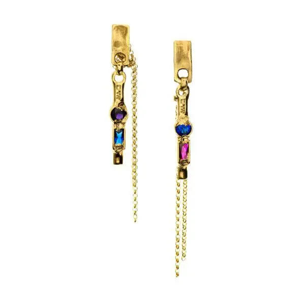 gold plated earrings from the Magma collection