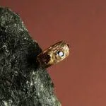 zlocony pierscionek motyle