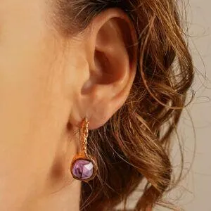 Kolczyki srebrne z kolekcji biżuterii Botanica