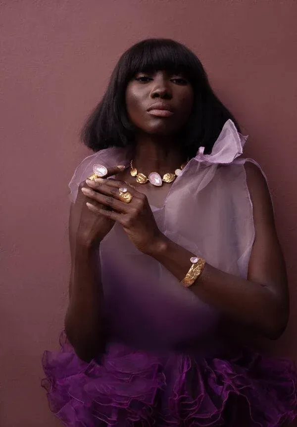 Złocona biżuteria z kryształami swarovskiego