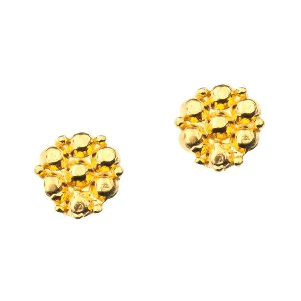 złocone kolczyki artystyczne - Motyle