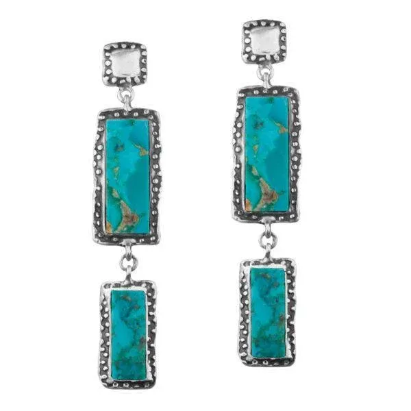 MS4673 Srebrne kolczyki z naturalnym turkusem z kolekcji Shambhala marki Motyle